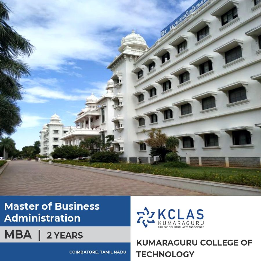 Master of Business Administration [MBA] at Kumaraguru College of Technology - Kct, Coimbatore